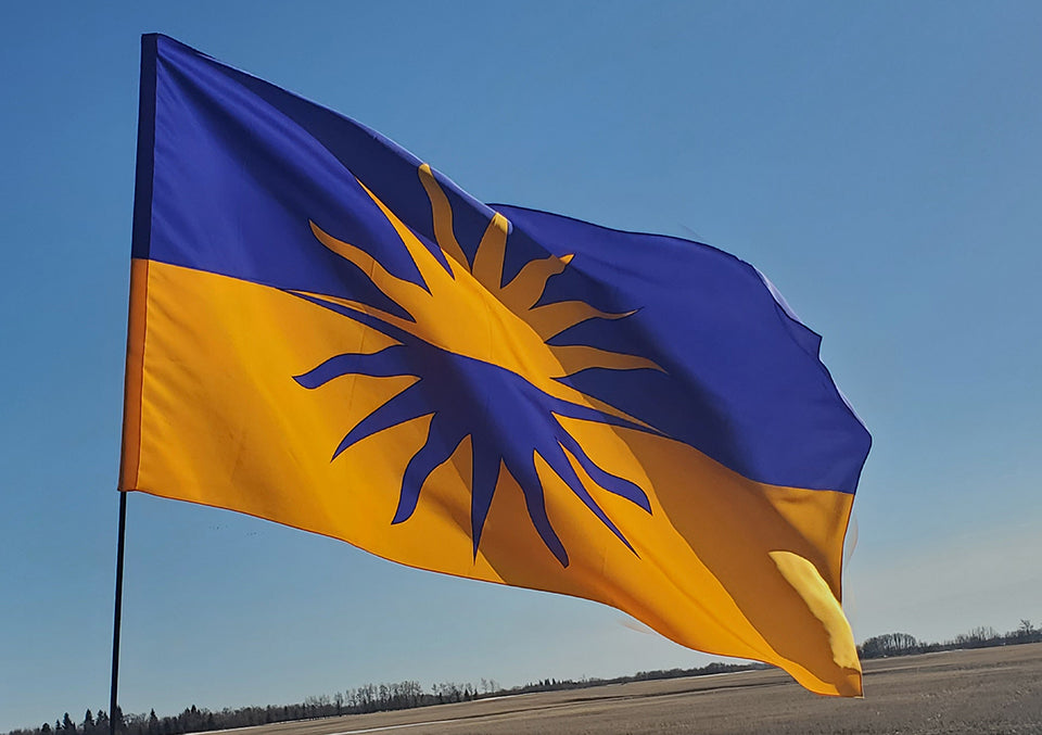 Atenveldt Populace Flag 52" x 30" 100% Habotai Silk