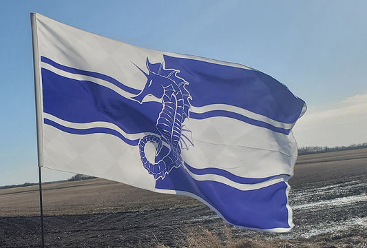 Atlantia Populace Flag 52" x 30" 100% Habotai Silk