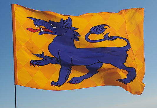 East Kingdom Populace Flag 52" x 30" 100% Habotai Silk