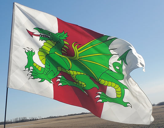 Middle Kingdom Populace Flag 52" x 30" 100% Habotai Silk (Midrealm)