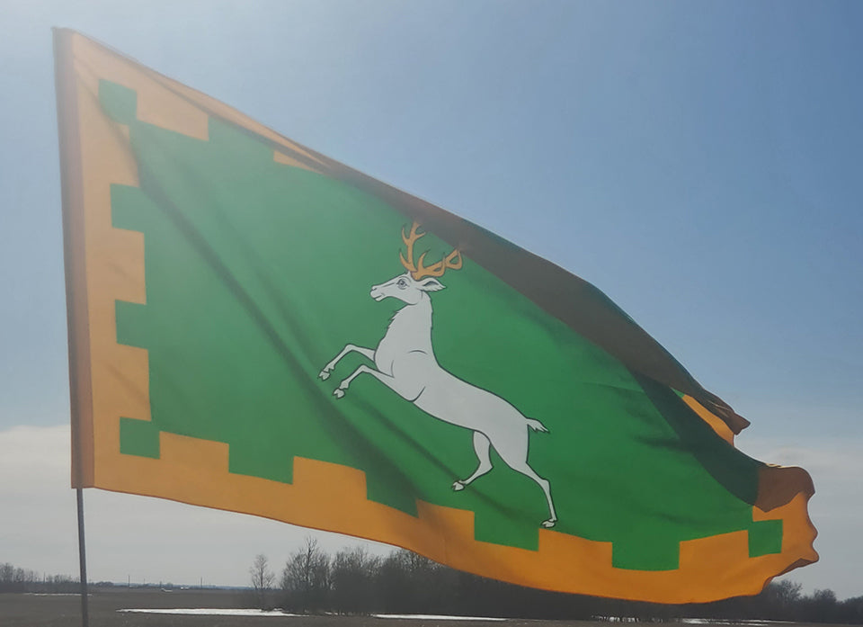 Outlands Populace Flag 52" x 30" 100% Habotai Silk