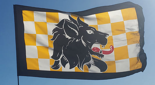 An Tir Populace Flag 52" x  30" 100% Habotai Silk