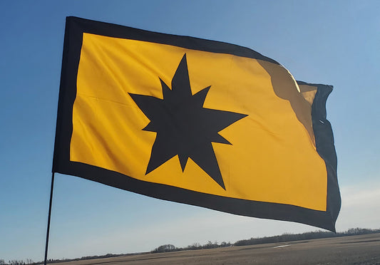 Ansteorra Populace Flag 52" x  30" 100% Habotai Silk