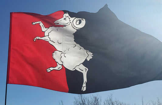 Gleann Abhann Populace Flag 52" x  30" 100% Habotai Silk