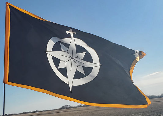 Northshield Populace Flag 52" x  30" 100% Habotai Silk