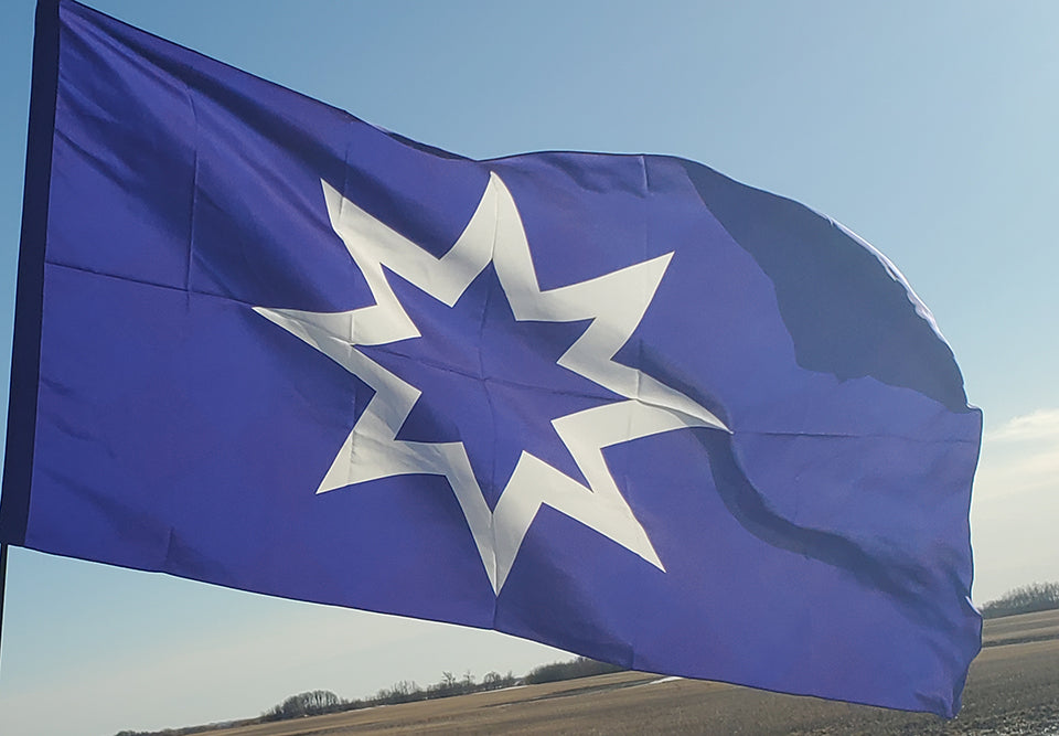 Tir Righ Populace Flag 52" x  30" 100% Habotai Silk (Principality of An Tir)