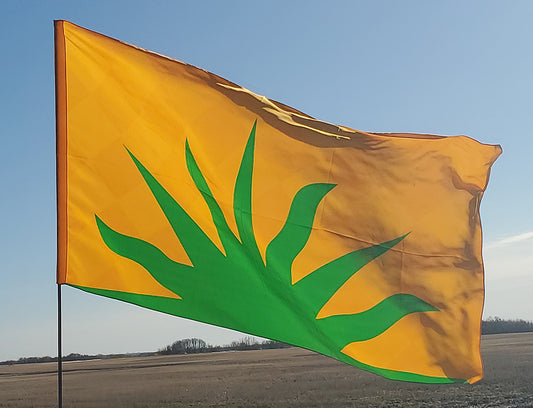 West Kingdom Populace Flag 52" x  30" 100% Habotai Silk